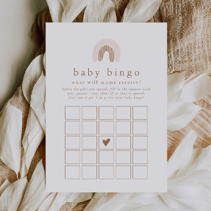 ROWAN Rainbow Baby Baby shower Bingo Carte de jeu