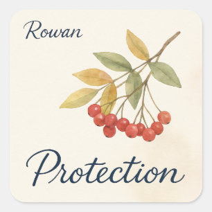 Rowan-Schutz Quadratischer Aufkleber
