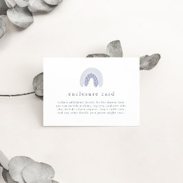 ROWAN Spring Boy Blue Boho Rainbow Baby Dusche Begleitkarte