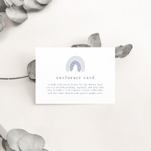 ROWAN Spring Boy Blue Boho Rainbow Baby Dusche Begleitkarte