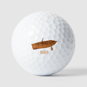 Rowboat-Cartoon-Abbildung Golfball