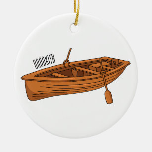 Rowboat-Cartoon-Abbildung Keramik Ornament