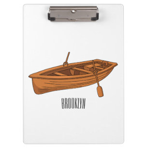 Rowboat-Cartoon-Abbildung Klemmbrett
