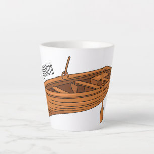 Rowboat-Cartoon-Abbildung Milchtasse