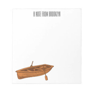 Rowboat-Cartoon-Abbildung Notizblock