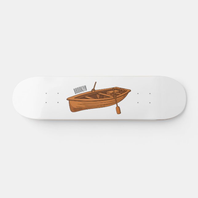 Rowboat-Cartoon-Abbildung Skateboard (Horizontal)