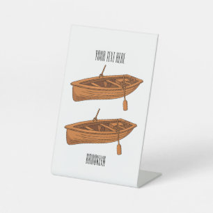 Rowboat-Cartoon-Abbildung Sockelschild