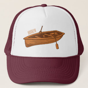 Rowboat-Cartoon-Abbildung Truckerkappe