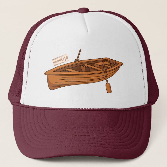 Rowboat-Cartoon-Abbildung Truckerkappe (Vorderseite)