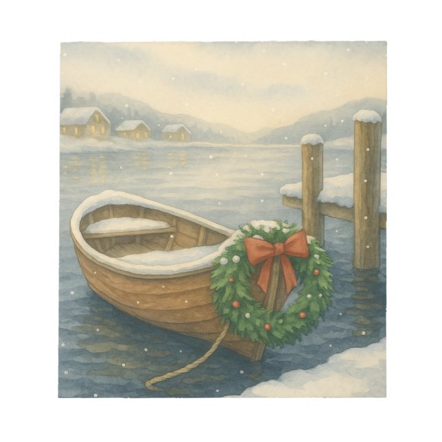 Rowboat Christmas Notizblock (Vorderseite)