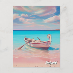 Rowboat Elafonisi Elafonissi Kreta Griechenland Re Postkarte