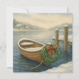 Rowboat Weihnachtskarte Karte
