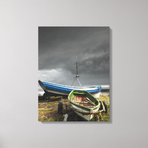 Rowboats auf dem Ufer England Leinwanddruck