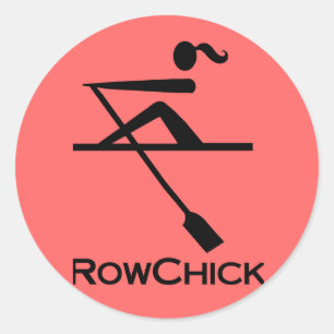 RowChick-Logo Runder Aufkleber