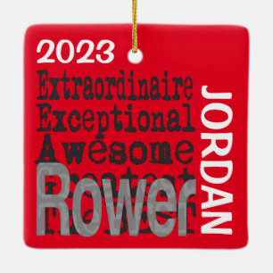 Rower Extraordinaire CUSTOM Keramikornament