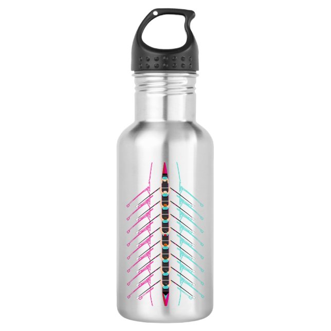 Rower Rowing Sport Edelstahlflasche (Vorderseite)