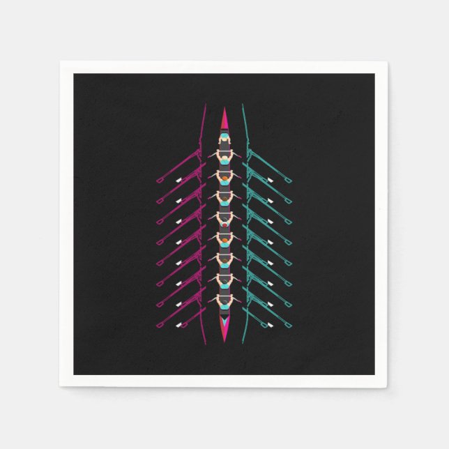 Rower Rowing Sport Serviette (Vorderseite)