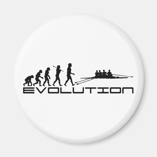 Rower Water Sport Evolution Art Magnet (Vorne)