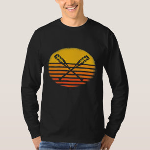 Rowers Retro Sunset Water Sports Rockgeschenk Prem T-Shirt
