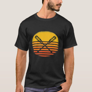 Rowers Retro Sunset Water Sports Rockgeschenk Prem T-Shirt