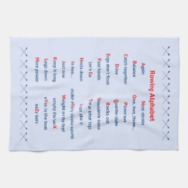 Rowing-Alphabet blass Geschirrtuch