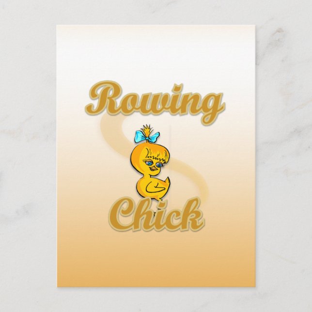 Rowing Chick Postkarte (Vorderseite)
