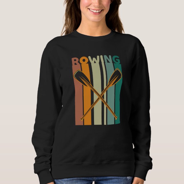 Rowing Retro Vintage Sunset Sweatshirt (Vorderseite)