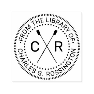 Rowing Rowers Crew 2 Initial Library Book Name v2 Permastempel