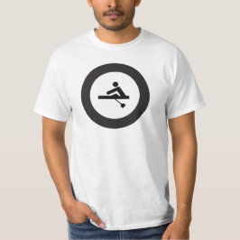 ROWING | Schwarzweiß-Sportsymbol T-Shirt