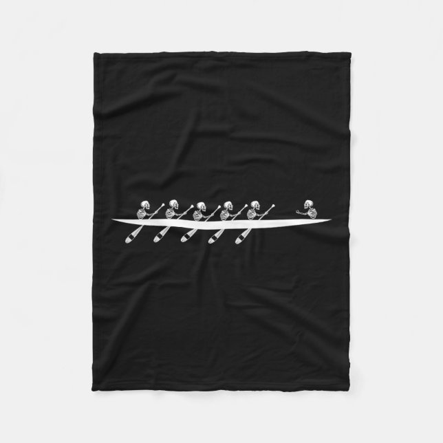 Rowing Skeleton Row Boats Paddle Coxswain Hallowee Fleecedecke (Vorderseite)