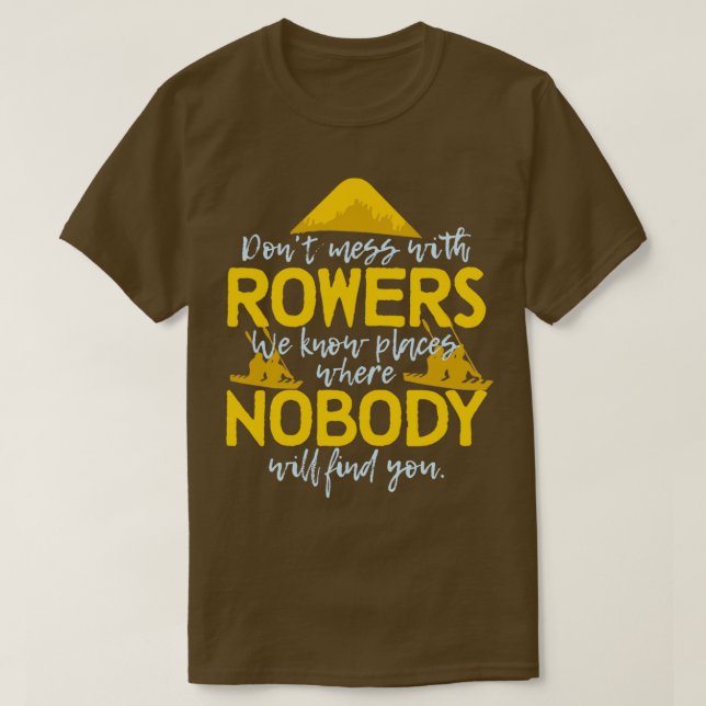 Rowing Sport Roarsman lustiges Sprichwort T-Shirt (Design vorne)