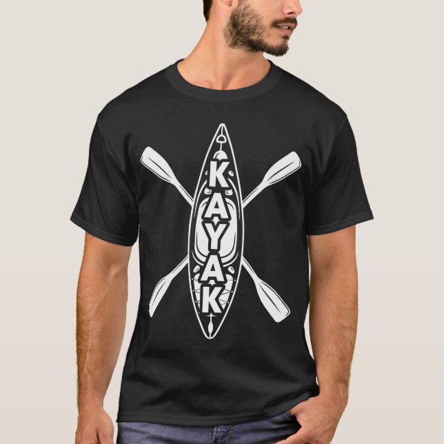 Rowing Water sports Regatta Kayak retro gift T-Shirt (Vorderseite)