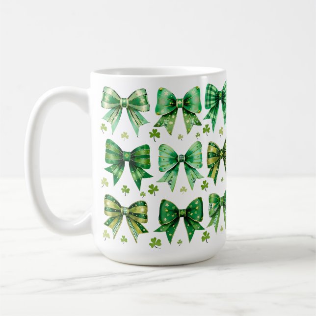 ROWS OF GREEN IRISH CELTIC BOWS KAFFEETASSE (Links)