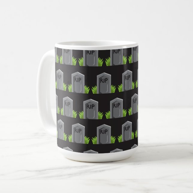 ROWS OF HALLOWEEN GRAVE STONES KAFFEETASSE (Vorderseite Links)