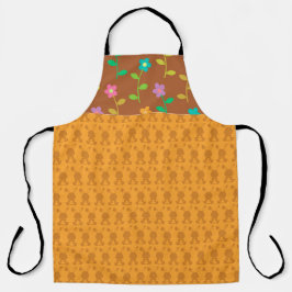 ROWS OF ORANGE EASTER BUNNIES AND COLORFUL BLUME SCHÜRZE