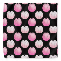 ROWS OF PINK & WHITE HALLOWEEN PUMPKINS