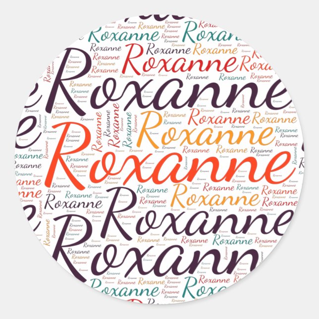 Roxanne Runder Aufkleber (Vorderseite)