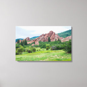 Roxborough Meadows Berge und Spires Leinwanddruck