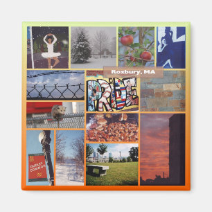 Roxbury, Massachusetts Foto Collage 9958 Magnet