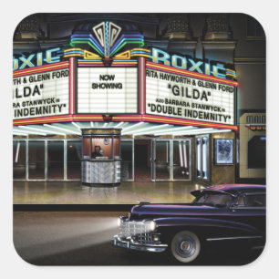Roxie Bild-Show Quadratischer Aufkleber
