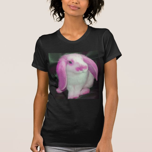 Roxy Kaninchen im Rosa T-Shirt (Vorderseite)
