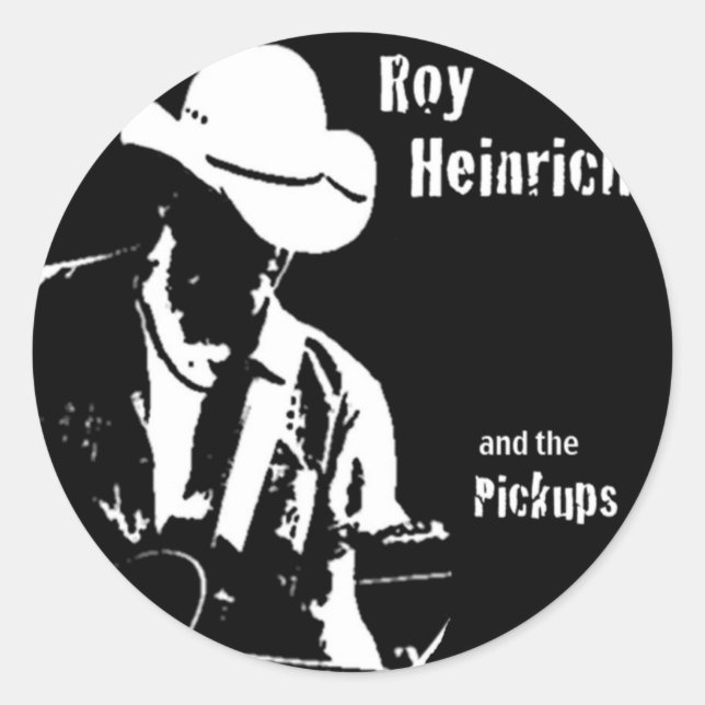 Roy Heinrich und die Pickiups Runder Aufkleber (Vorderseite)