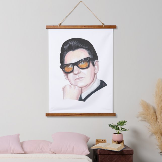 Roy Orbison Wandteppich Mit Holzrahmen (Schlafzimmer)