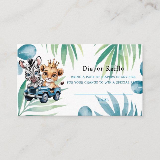 Royal Adventure Ride Boy Diaper Riffle Visitenkarte (Vorderseite)