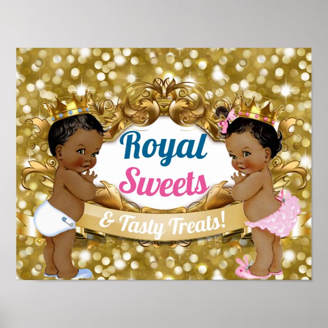 Royal African Gender Reveal Süßigkeiten & Leckerei Poster (Vorne)