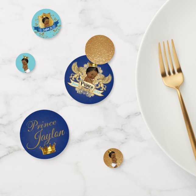 Royal African Prince|Blue|Baby Blue & Gold Glitzer Konfetti (Gruppe)