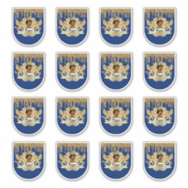 Royal African Prince Blue & Gold Mini Sanitizer Aufkleber