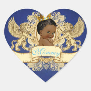 Royal African Prince Extravagant Heart Stickers