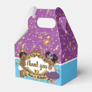 Royal African Princess Lila Blue Gold Geschenkschachtel