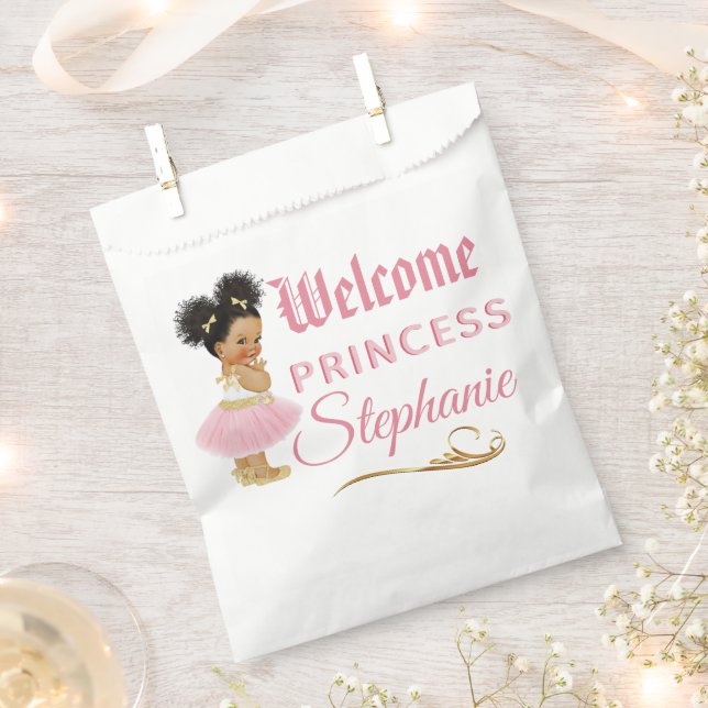 Royal African Princess Pink|Gold Extravagant Geschenktütchen (Ausgeschnitten)